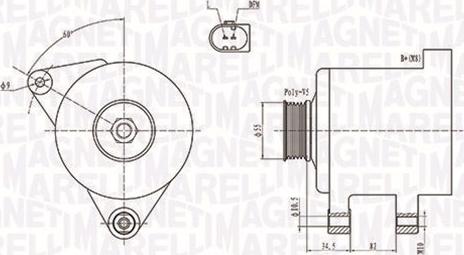 Magneti Marelli 063731664010 - Генератор unicars.by