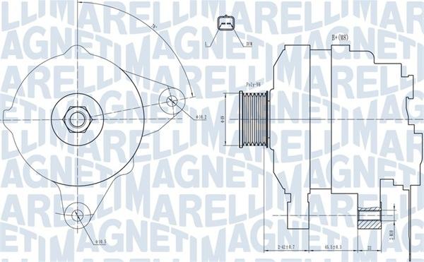 Magneti Marelli 063731665010 - Генератор unicars.by