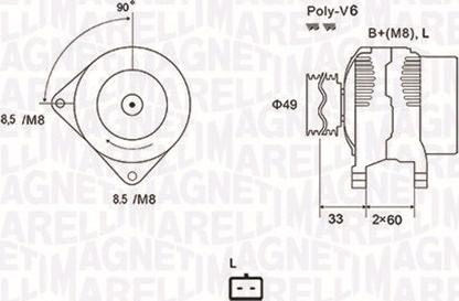 Magneti Marelli 063731661010 - Генератор unicars.by