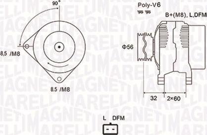 Magneti Marelli 063731662010 - Генератор unicars.by