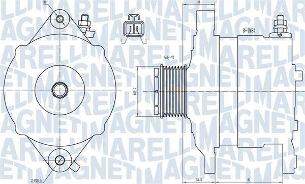 Magneti Marelli 063731602010 - Генератор unicars.by