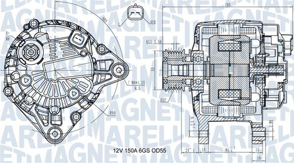 Magneti Marelli 063731617810 - Генератор unicars.by