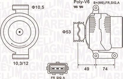 Magneti Marelli 063731638010 - Генератор unicars.by