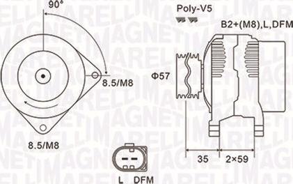 Magneti Marelli 063731675010 - Генератор unicars.by