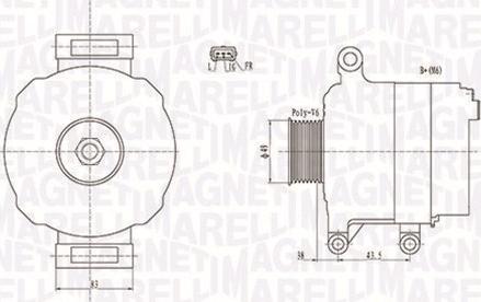 Magneti Marelli 063731676010 - Генератор unicars.by