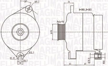 Magneti Marelli 063731086010 - Генератор unicars.by