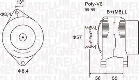 Magneti Marelli 063731088010 - Генератор unicars.by