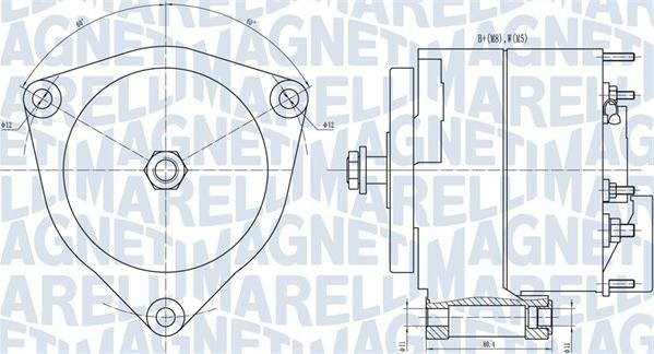 Magneti Marelli 063731035010 - Генератор unicars.by