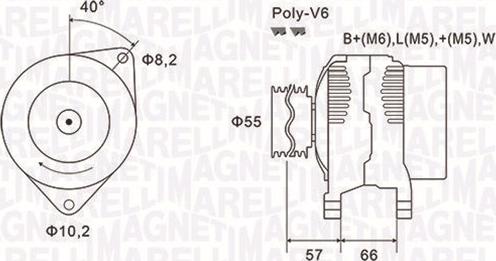 Magneti Marelli 063731036010 - Генератор unicars.by