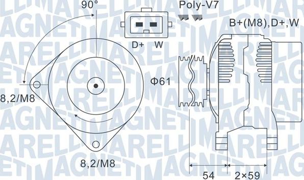 Magneti Marelli 063731143010 - Генератор unicars.by