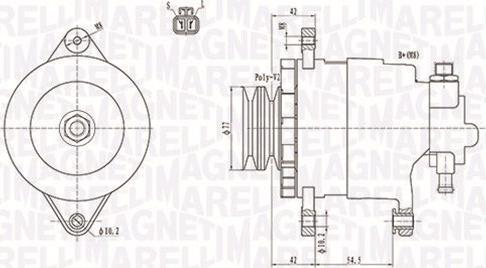 Magneti Marelli 063731183010 - Генератор unicars.by