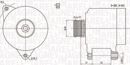 Magneti Marelli 063731139010 - Генератор unicars.by