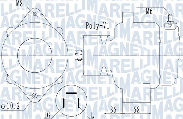 Magneti Marelli 063731120010 - Генератор unicars.by