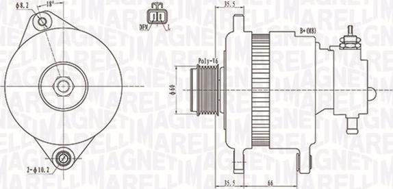 Magneti Marelli 063731899010 - Генератор unicars.by