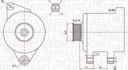 Magneti Marelli 063731894010 - Генератор unicars.by