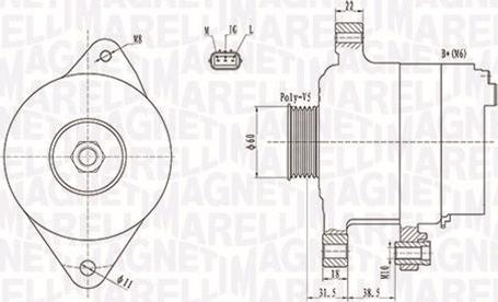 Magneti Marelli 063731893010 - Генератор unicars.by