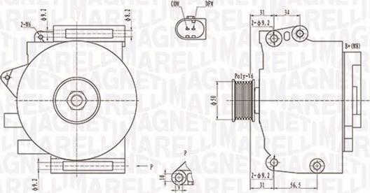 Magneti Marelli 063731859010 - Генератор unicars.by