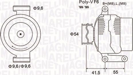 Magneti Marelli 063731855010 - Генератор unicars.by