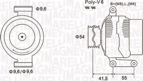 Magneti Marelli 063731856010 - Генератор unicars.by