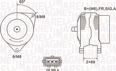 Magneti Marelli 063731857010 - Генератор unicars.by