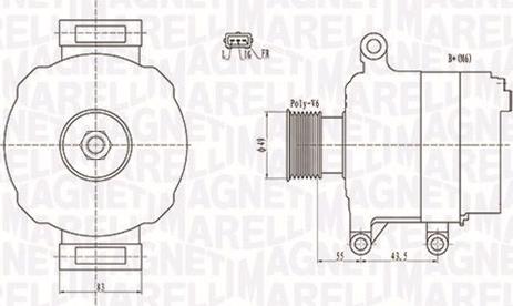 Magneti Marelli 063731869010 - Генератор unicars.by