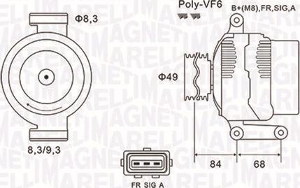 Magneti Marelli 063731864010 - Генератор unicars.by