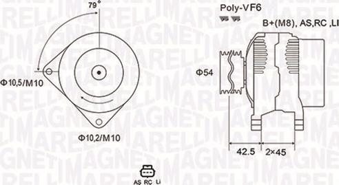 Magneti Marelli 063731865010 - Генератор unicars.by