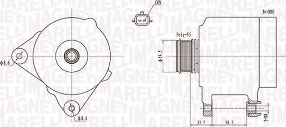 Magneti Marelli 063731860010 - Генератор unicars.by