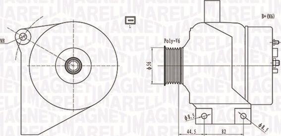 Magneti Marelli 063731861010 - Генератор unicars.by