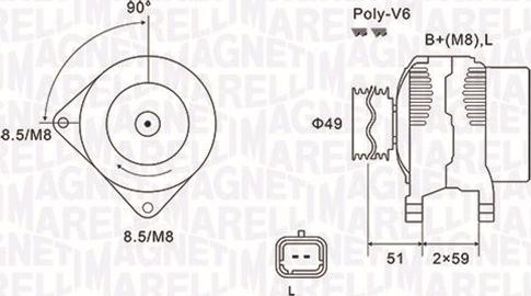 Magneti Marelli 063731881010 - Генератор unicars.by