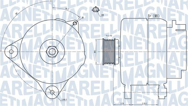 Magneti Marelli 063731887010 - Генератор unicars.by