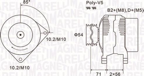 Magneti Marelli 063731833010 - Генератор unicars.by