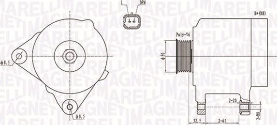 Magneti Marelli 063731824010 - Генератор unicars.by