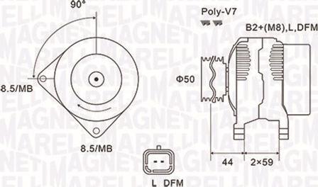 Magneti Marelli 063731827010 - Генератор unicars.by