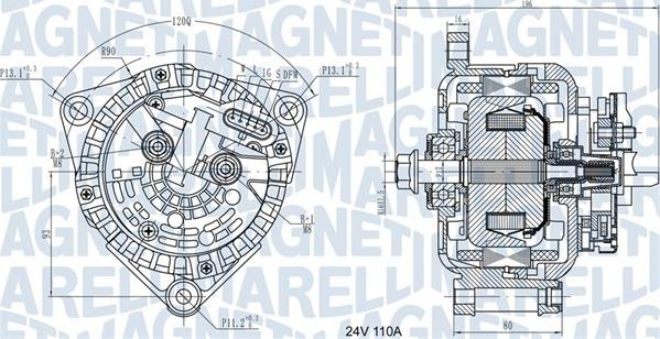 Magneti Marelli 063731871010 - Генератор unicars.by