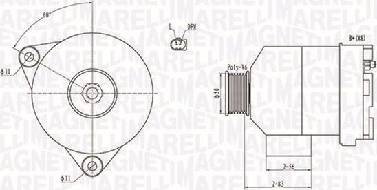 Magneti Marelli 063731872010 - Генератор unicars.by