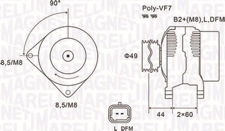 Magneti Marelli 063731877010 - Генератор unicars.by