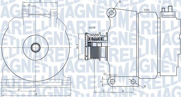 Magneti Marelli 063731390010 - Генератор unicars.by