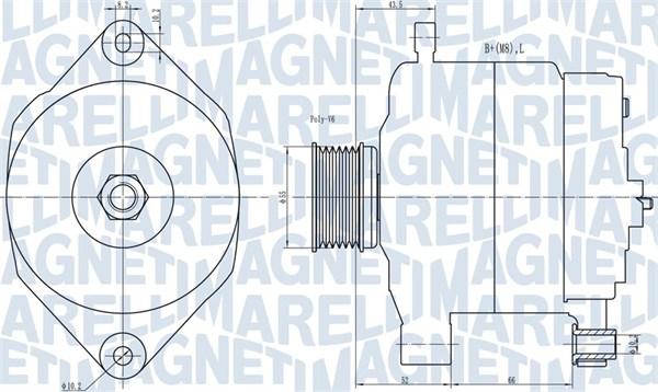 Magneti Marelli 063731343010 - Генератор unicars.by