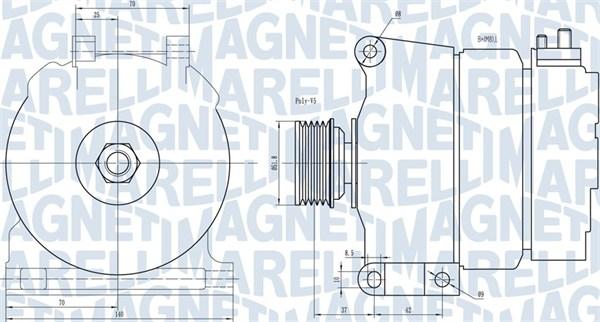 Magneti Marelli 063731342010 - Генератор unicars.by