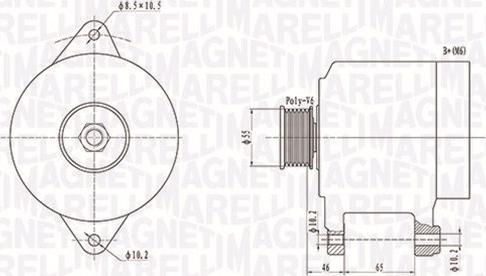 Magneti Marelli 063731306010 - Генератор unicars.by