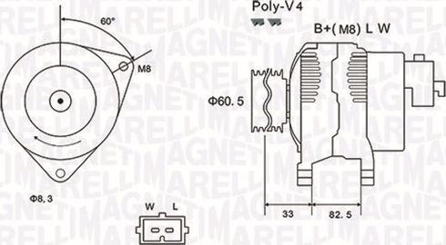 Magneti Marelli 063731317010 - Генератор unicars.by