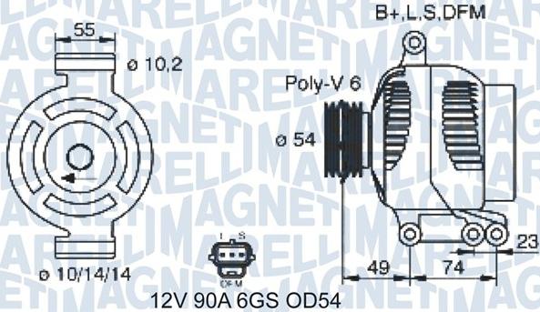 Magneti Marelli 063731388310 - Генератор unicars.by