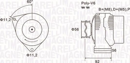 Magneti Marelli 063731299010 - Генератор unicars.by