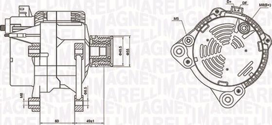 Magneti Marelli 063731260010 - Генератор unicars.by