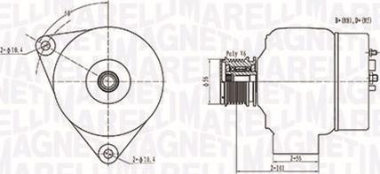 Magneti Marelli 063731209010 - Генератор unicars.by