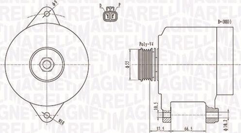 Magneti Marelli 063731283010 - Генератор unicars.by