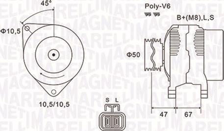 Magneti Marelli 063731790010 - Генератор unicars.by