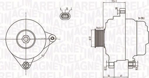 Magneti Marelli 063731792010 - Генератор unicars.by