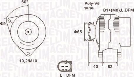 Magneti Marelli 063731746010 - Генератор unicars.by